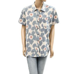 ❤️Bridge & Burn Tunic Shirt Top Buttondown Cotton Collared Printed XL NWT 286316